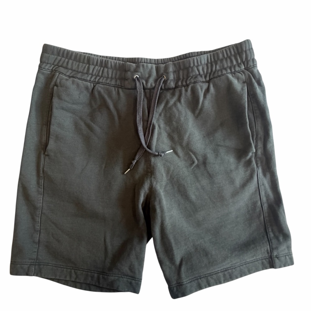 Men’s Helmut Lang Terry Shorts sz M w/ 4 Pockets & Drawstring Stonewash Black